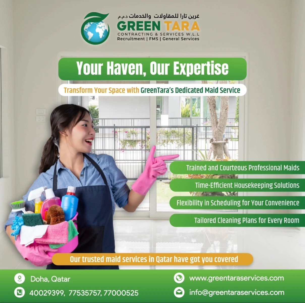 Highly experienced Nepalese female cleaners