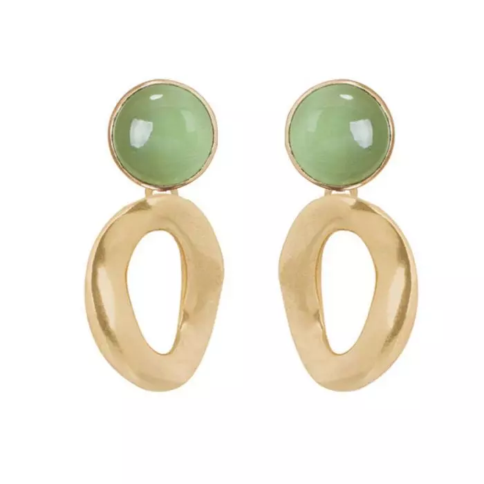14KT GOLD PLATED W CATS EYE