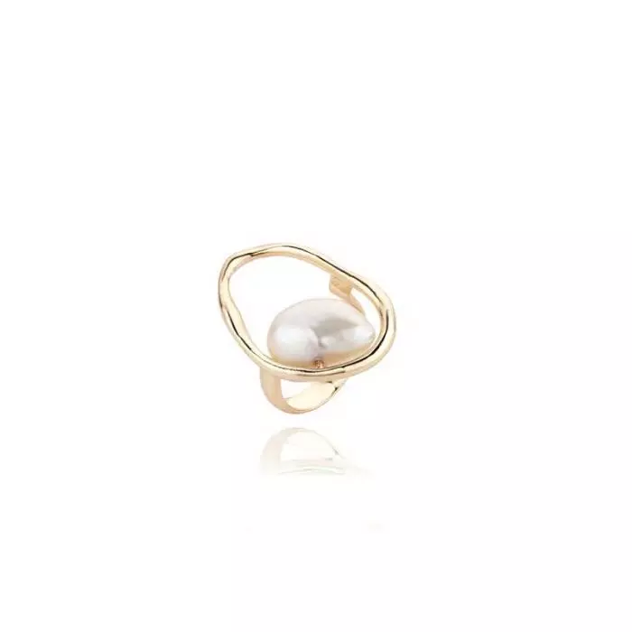 14KT GOLD PLATED W KESHI COIN