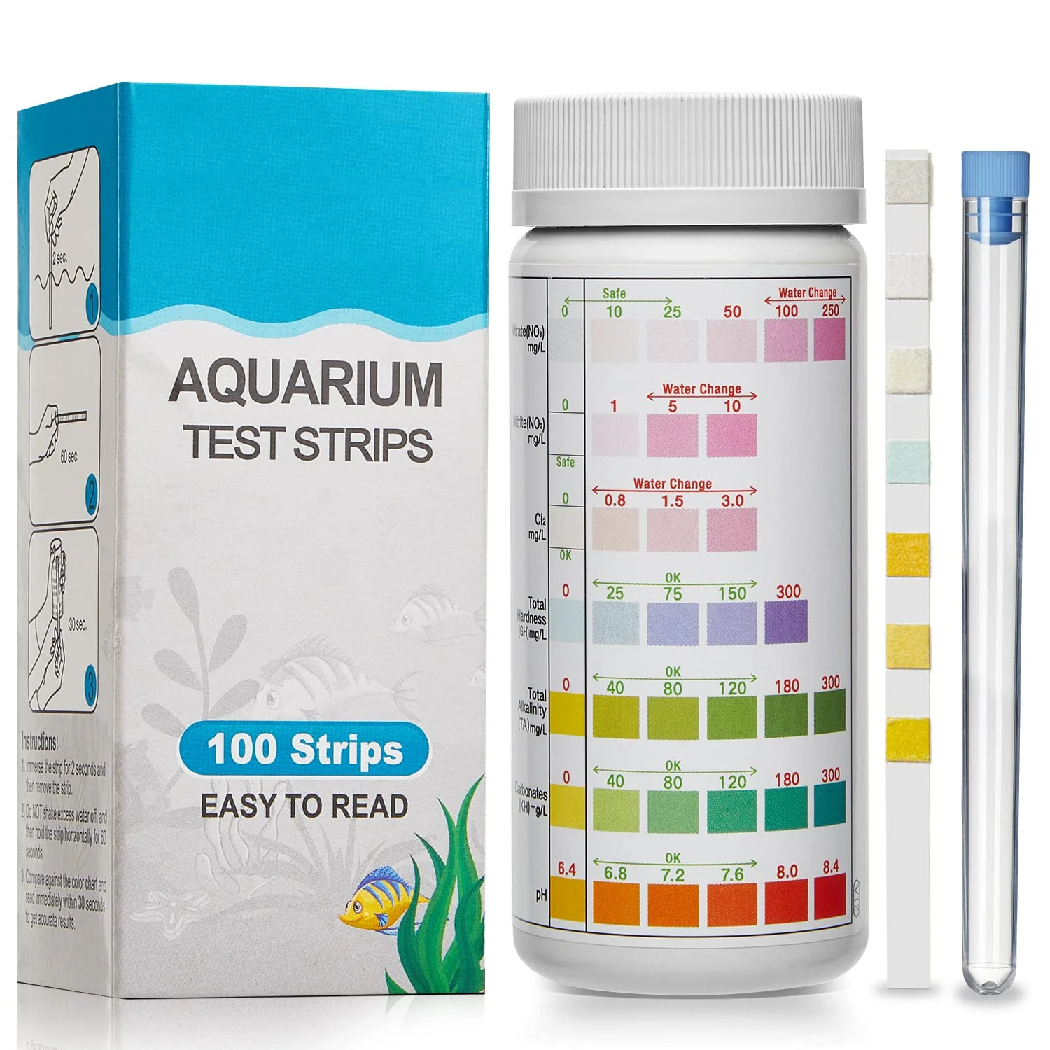 Aquarium chlorine test strips image 1