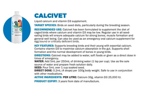 Avian Calcivet 100ML thumbnail 2