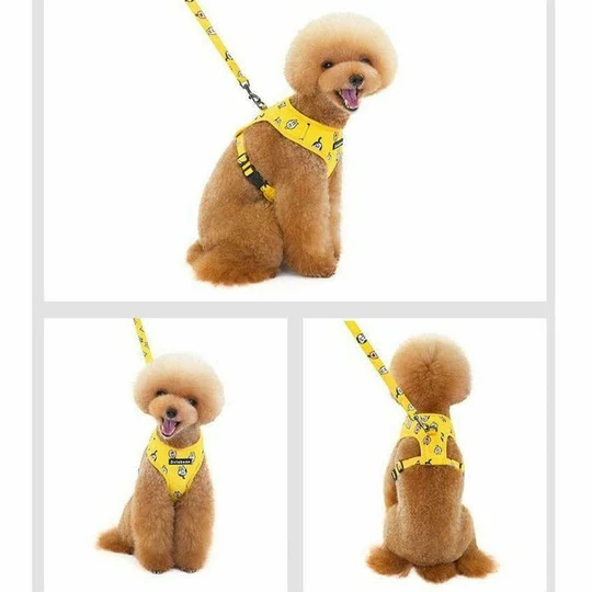 Dog Harness Yellow Medium image 1