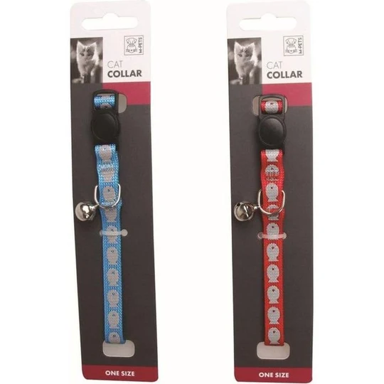 REFLECTIVE CAT COLLAR BLUE & RED image 1