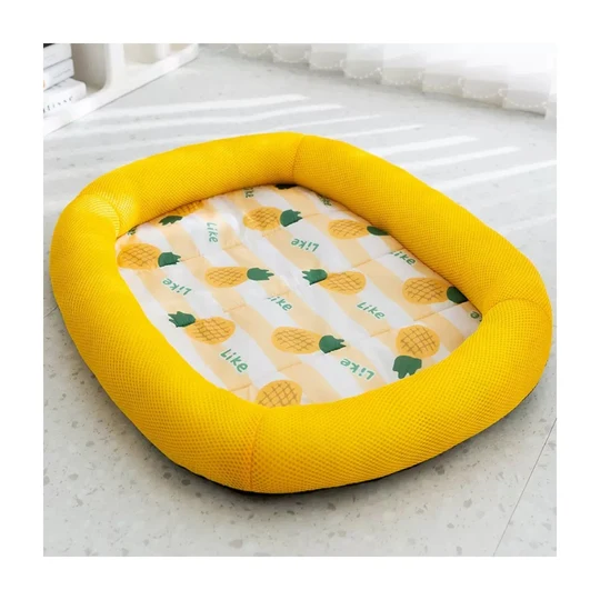 Yellow Pet Cooling Bed for Dogs & Cats image 1