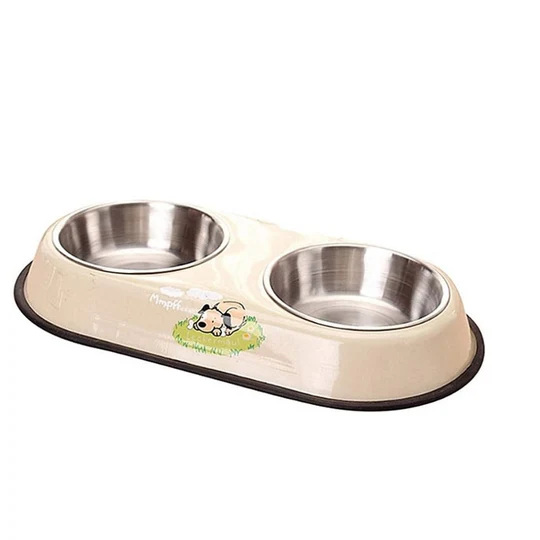 Stainless Steel Bowl Beige Large image 1