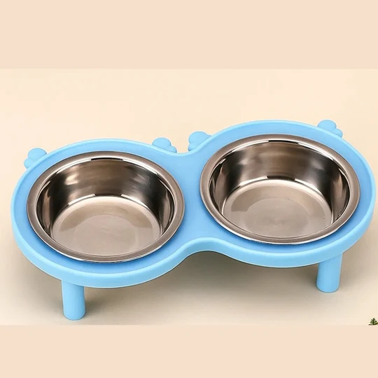 Antler Double Bowl Blue image 1