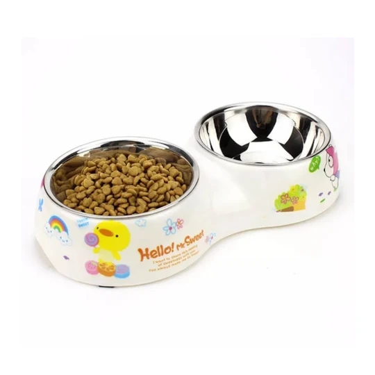 Dog Bone & House Print Pet Bowls