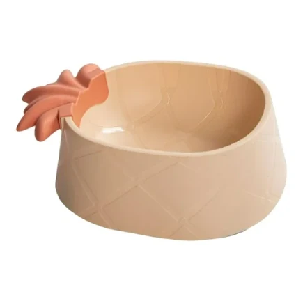 Pineapple Pet Food Bowl- Pink image 1