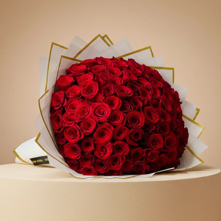 100 Premium Red Roses image 1
