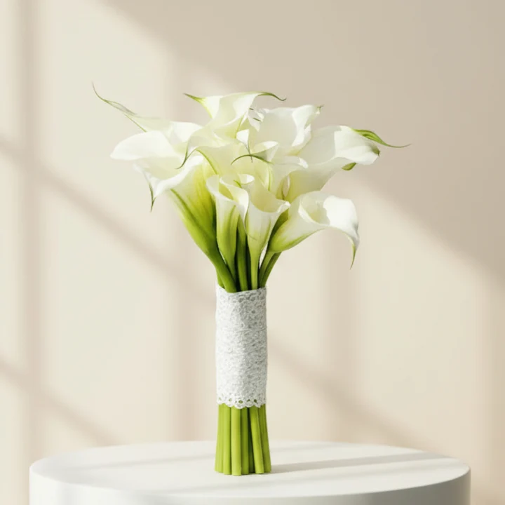 White Calla Lily Bridal Bouquet image 1
