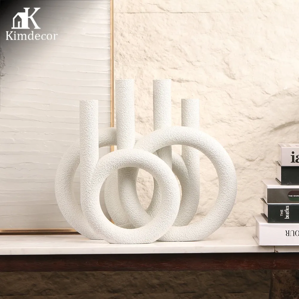 Matt White & Beige Vases thumbnail 2