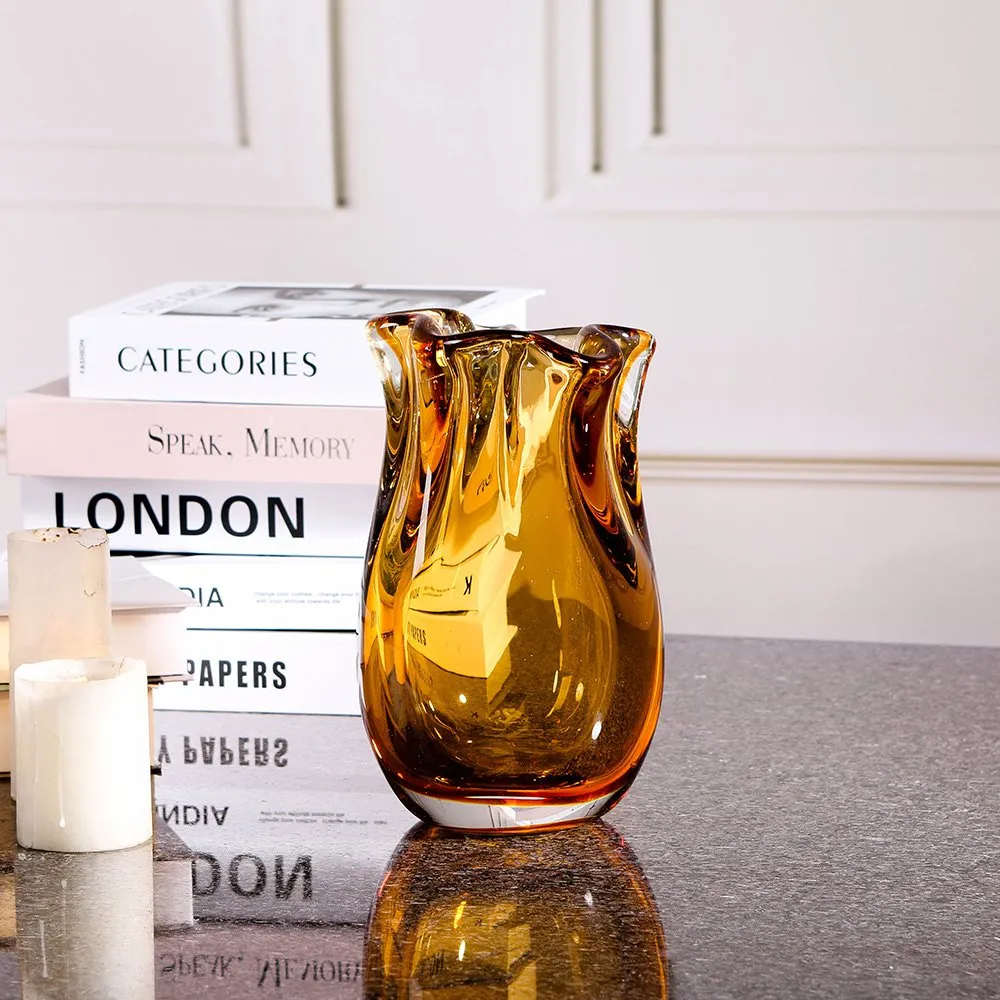 Amber Glass Vase thumbnail 3