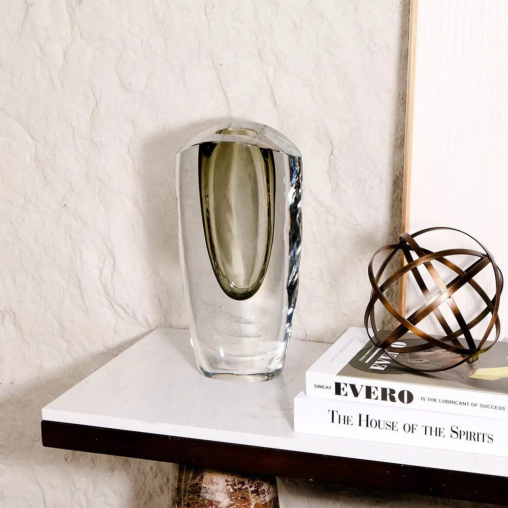 Olive Glass Vase thumbnail 2