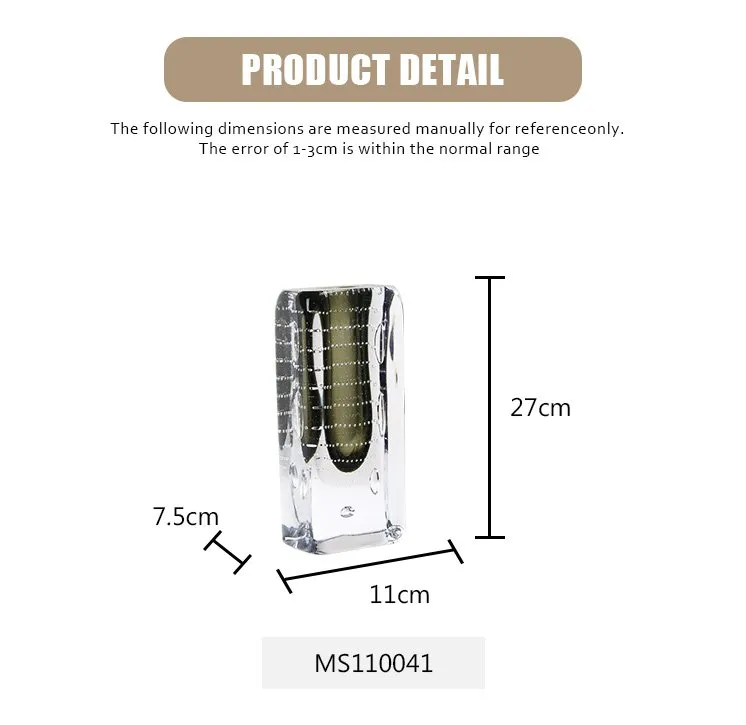 Rectangular Glass Vase thumbnail 4