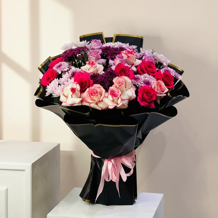 Joyful mixed flower bouquet thumbnail 2