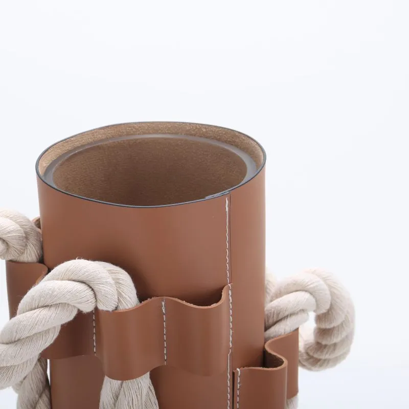 Roped Leather Vase thumbnail 4