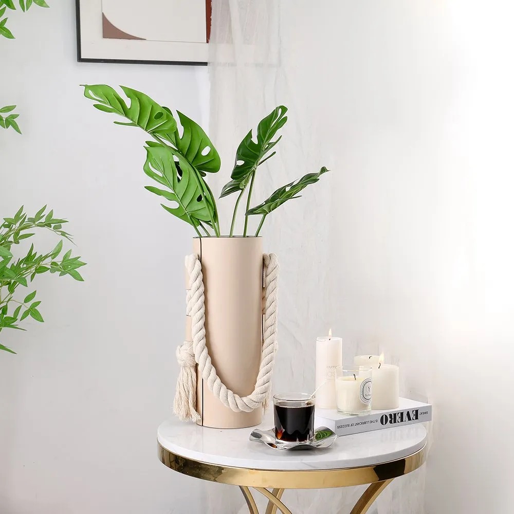 Roped Leather Vase thumbnail 3