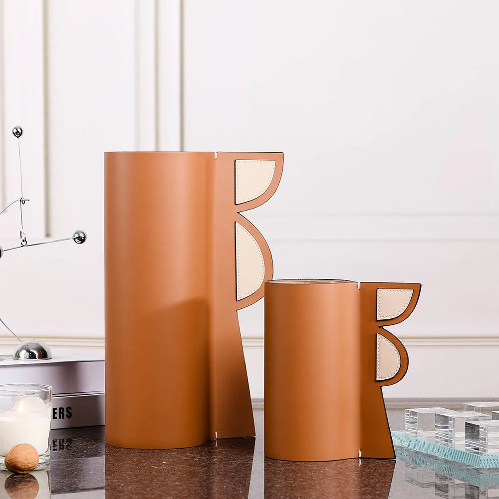 Leather & Glass Vase thumbnail 2