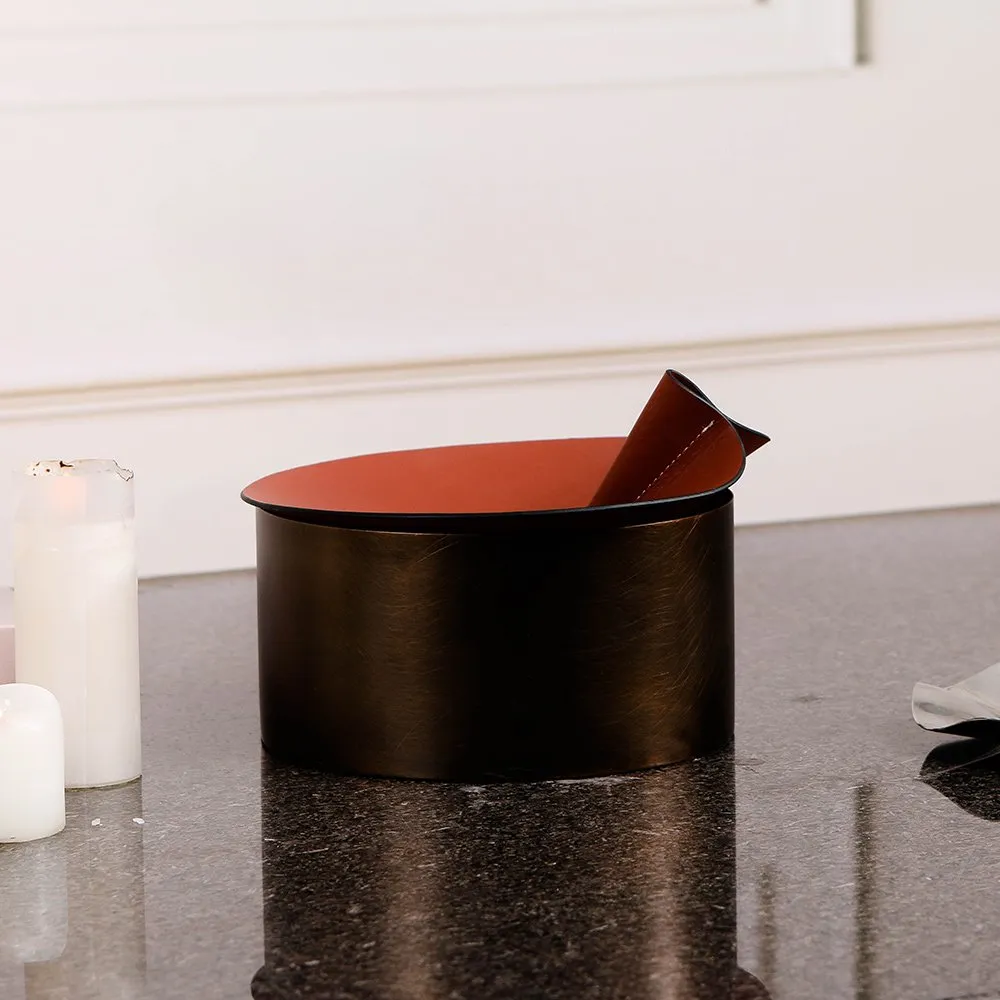 Leather & S/S Storage Box thumbnail 3