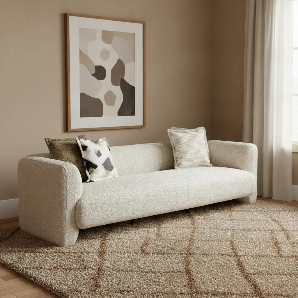 Palermo 4-Seater Sofa, Cream