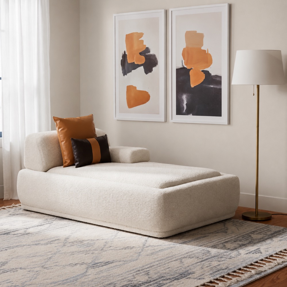 Volo Chaise Lounge, Ivory thumbnail 2