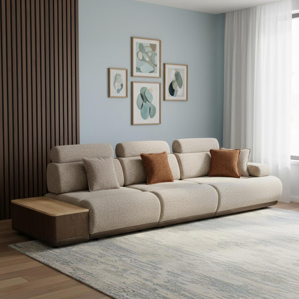 Hover 4-Seater Sofa, Grey thumbnail 2