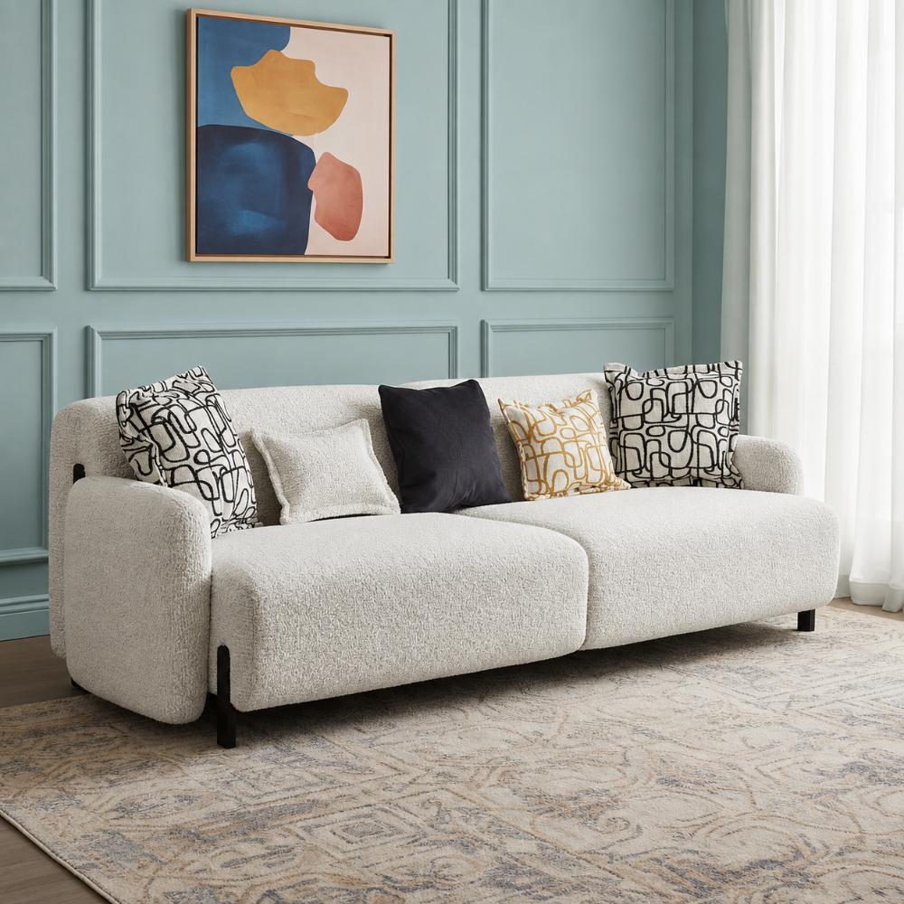 Etro 3-Seater Sofa, Ivory & Light Grey thumbnail 2