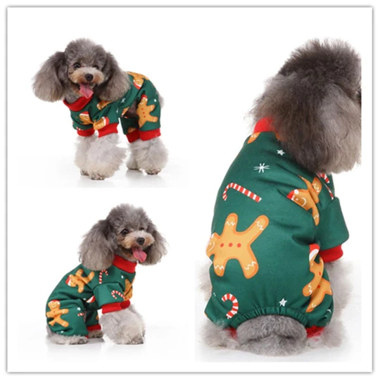 Snowman Christmas Gift Pet Clothes Green image 1