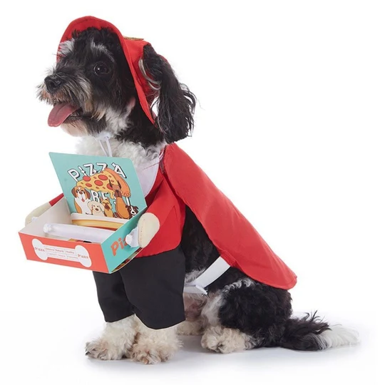 Pizza Deliveryman Costume Dog Clothes image 1