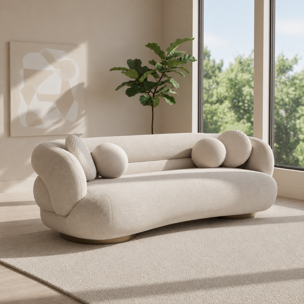 Ayla 3-Seater Sofa, Off White thumbnail 2