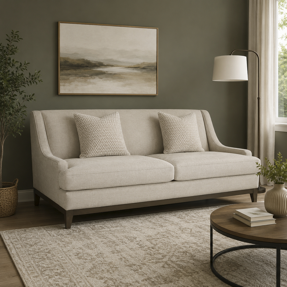 Auburn 3-Seater Sofa, Beige thumbnail 2