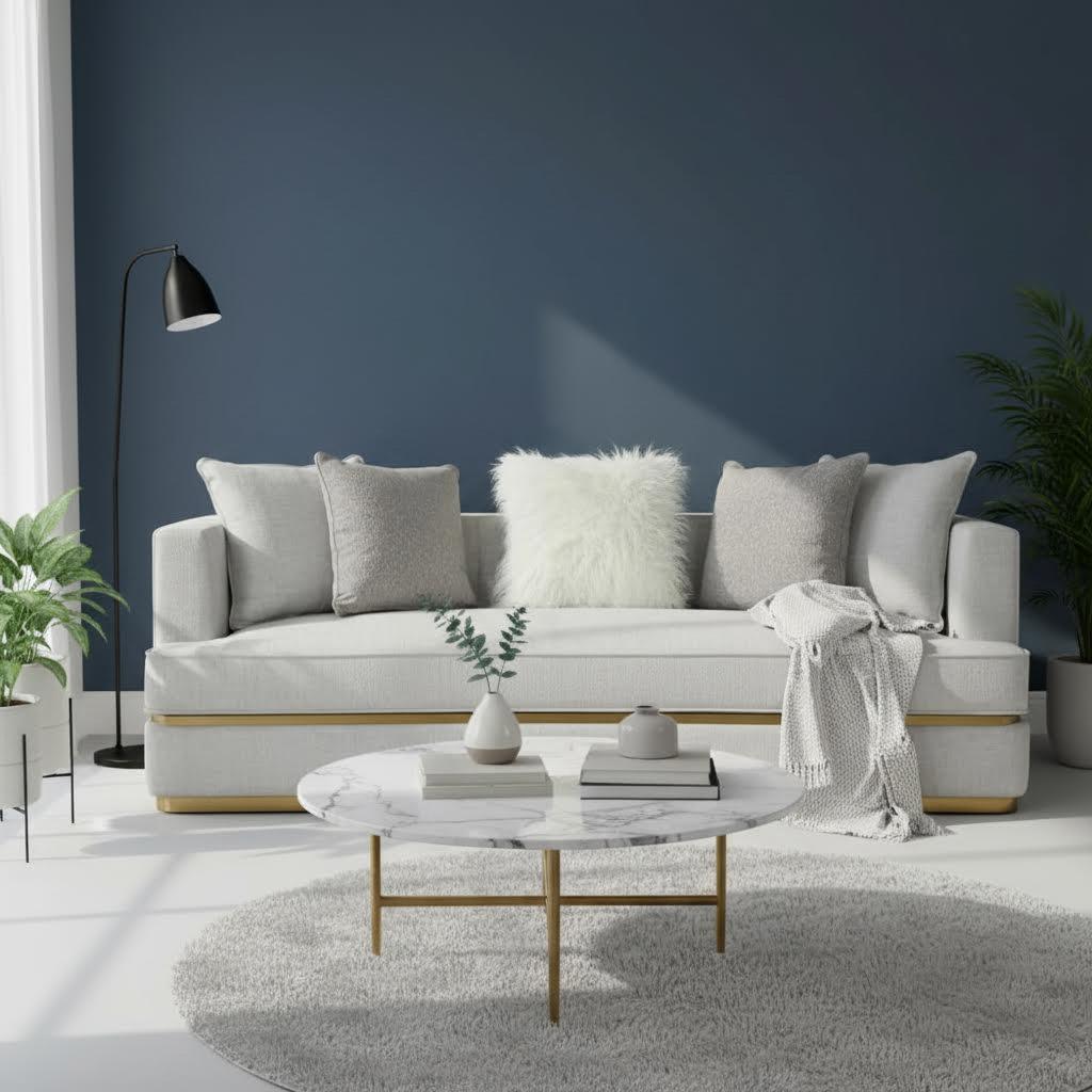 Aria 3-Seater Fabric Sofa, Grey thumbnail 2