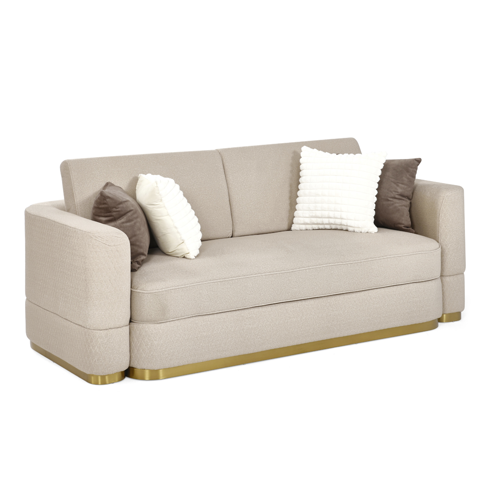 Beverly 3-Seater Sofa, Light Brown