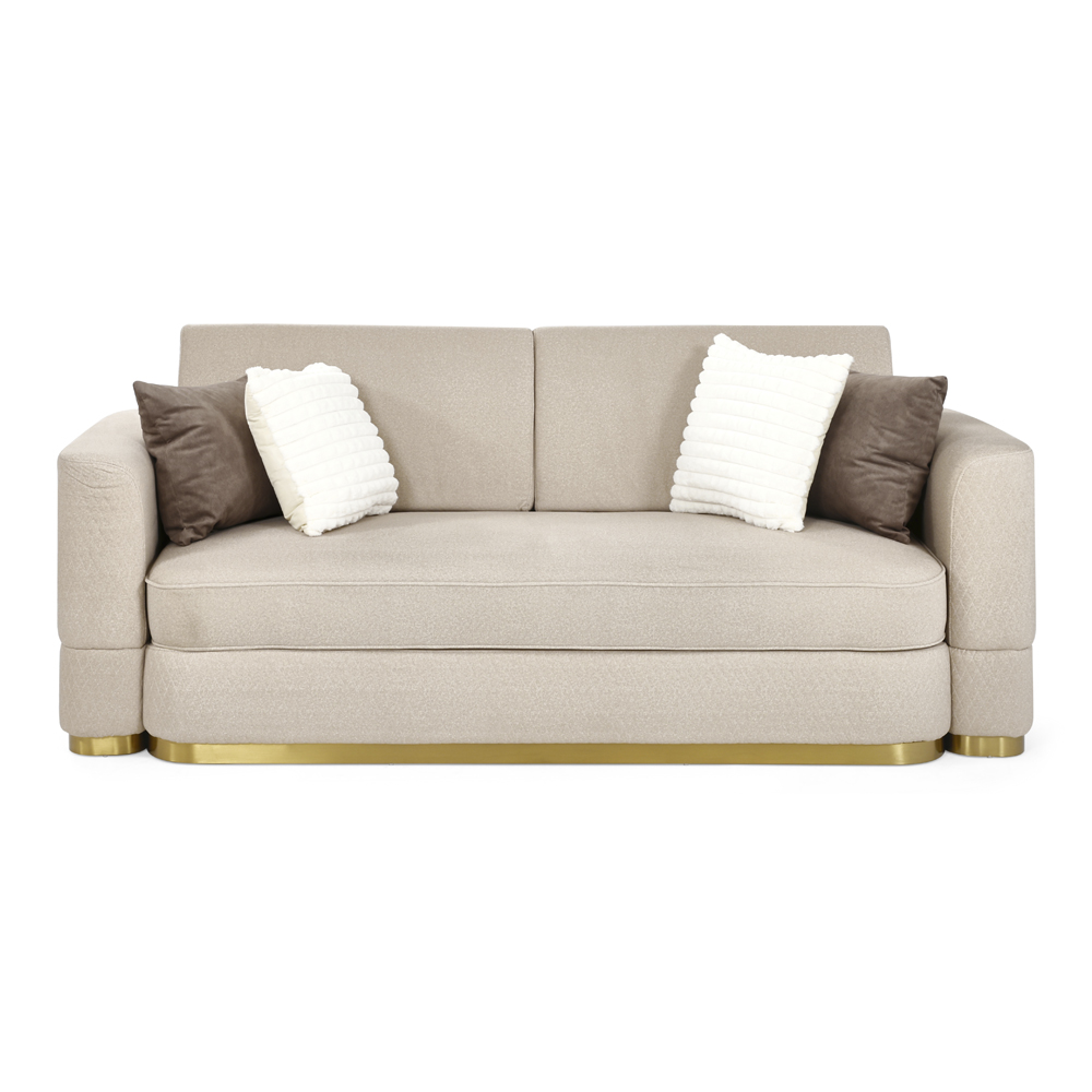 Beverly 3-Seater Sofa, Light Brown thumbnail 2