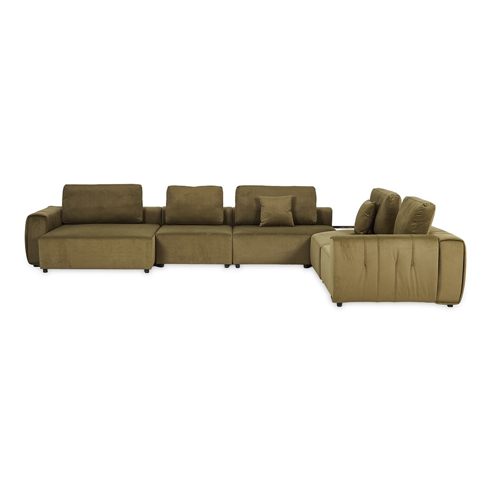 Mako Corner Sofa, Olive Green thumbnail 2