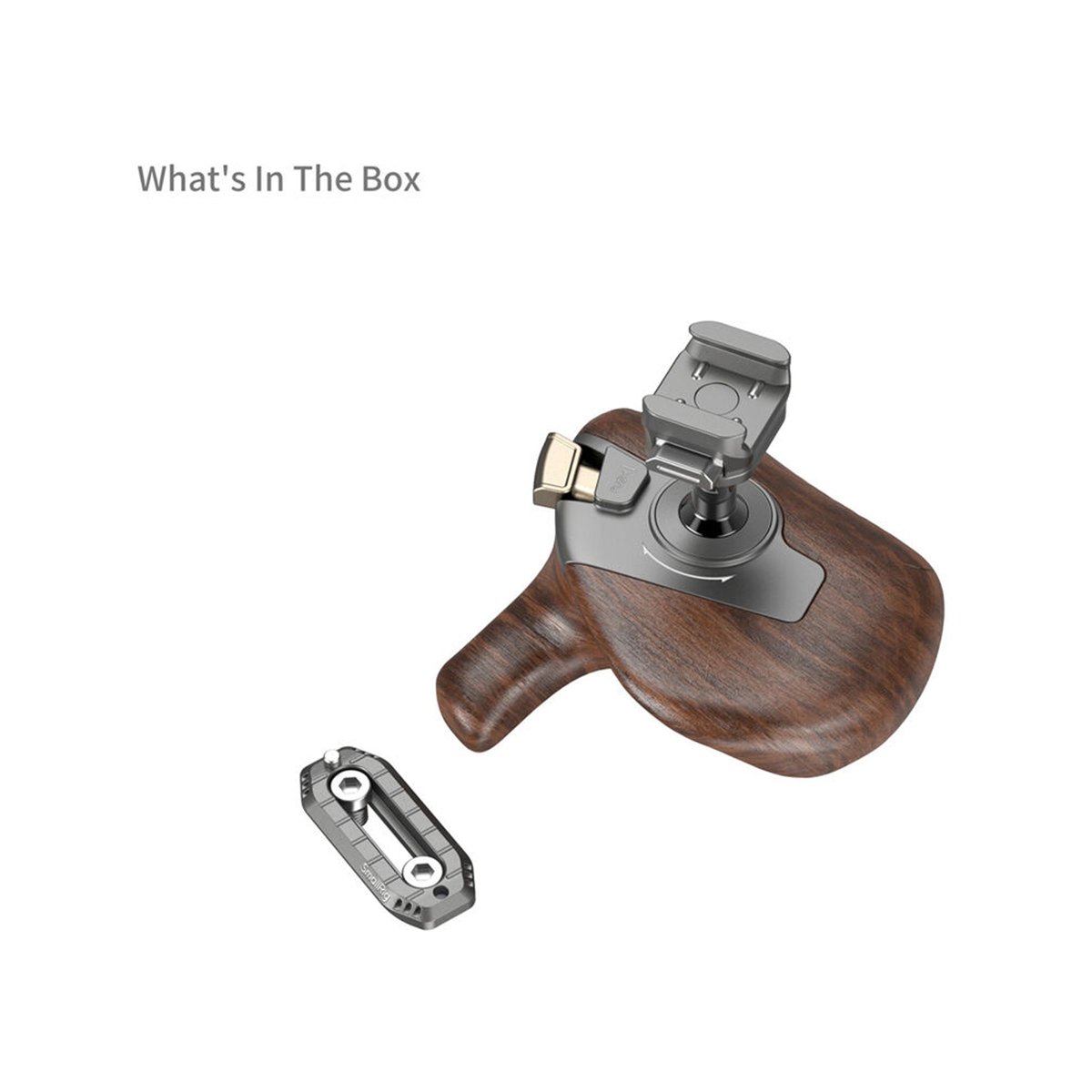 SmallRig Rotating Left-Side Wooden Handle with NATO Clamp 5161 thumbnail 2