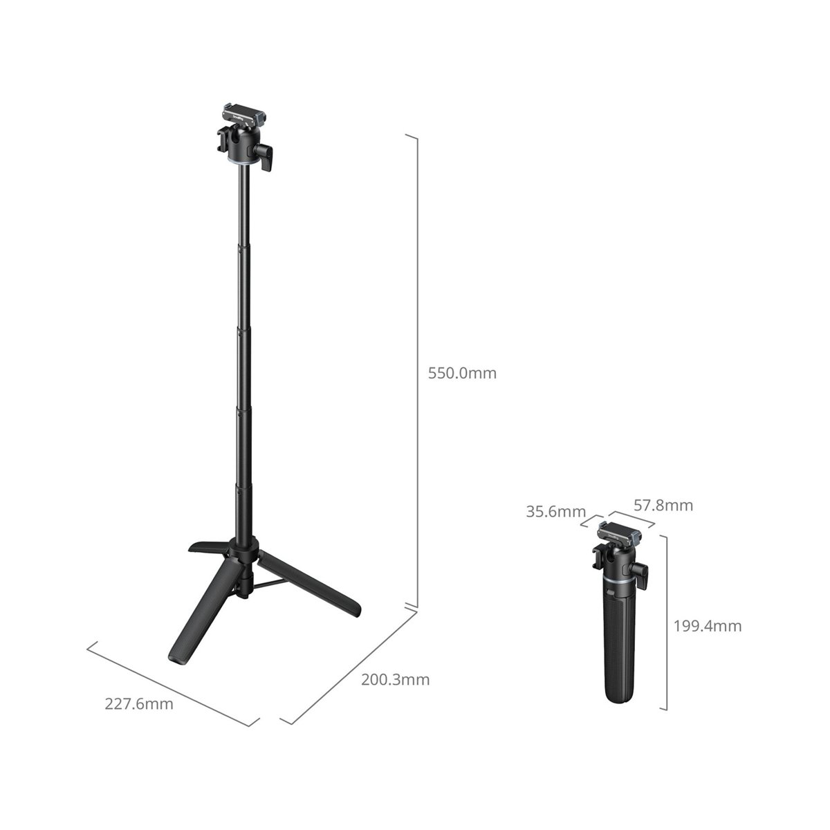 SmallRig Telescoping Handgrip/Tripod for Action Cameras-5435 thumbnail 2
