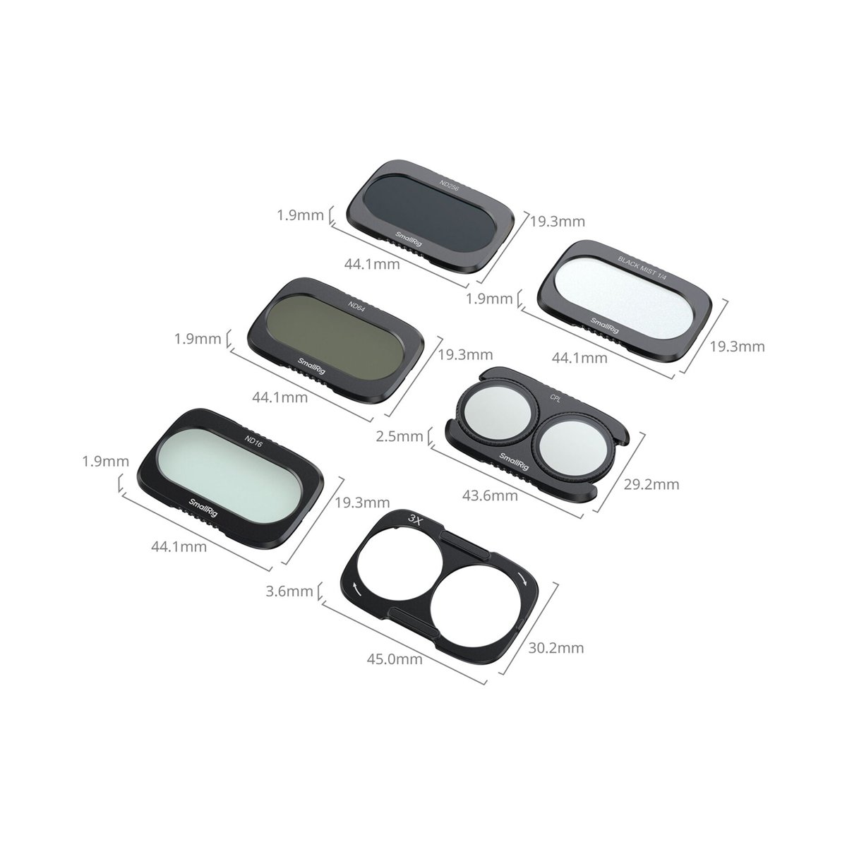 SmallRig ND, CPL & Diffusion 5-Filter Kit for DJI Osmo Pocket 4P-6658 thumbnail 2