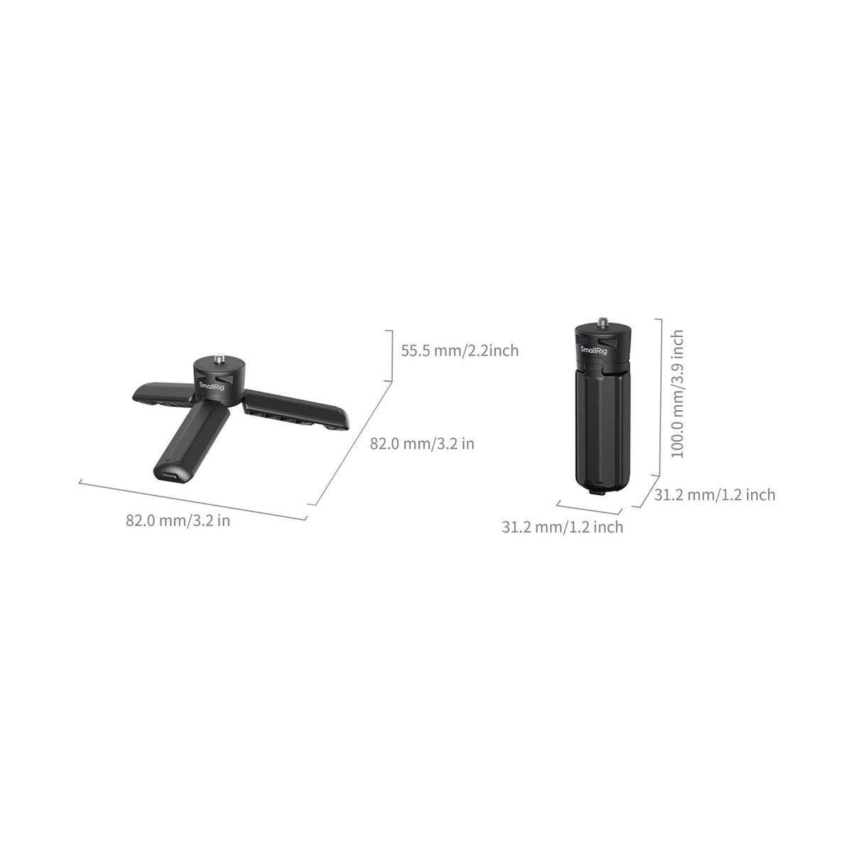 SmallRig Quick Release Tripod for DJI Osmo Pocket 4/3/Xtra Muse (Black)-6049 thumbnail 2