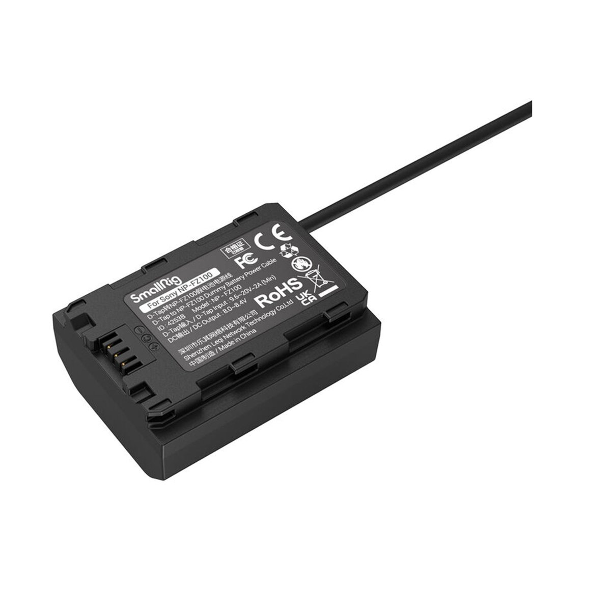 SmallRig D-Tap to Sony NP-FZ100 Dummy Battery Power Cable-4253B thumbnail 2