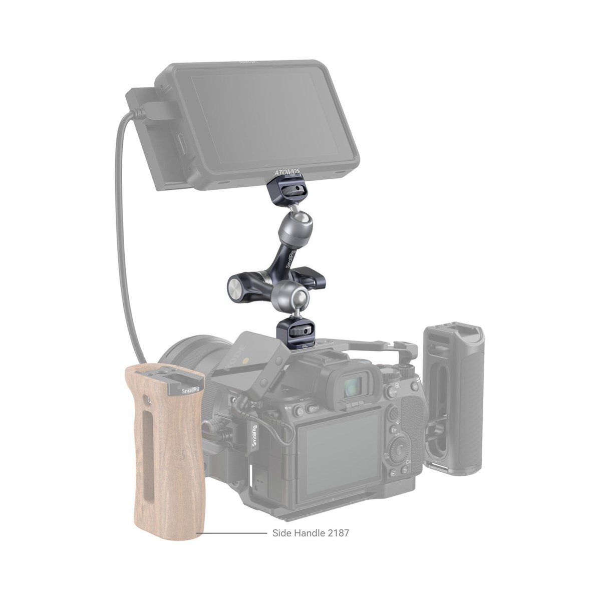 SmallRig Articulating Arm with 1/4"-20 and 3/8"-16 ARRI Locating Screws (7") – 4899 thumbnail 2
