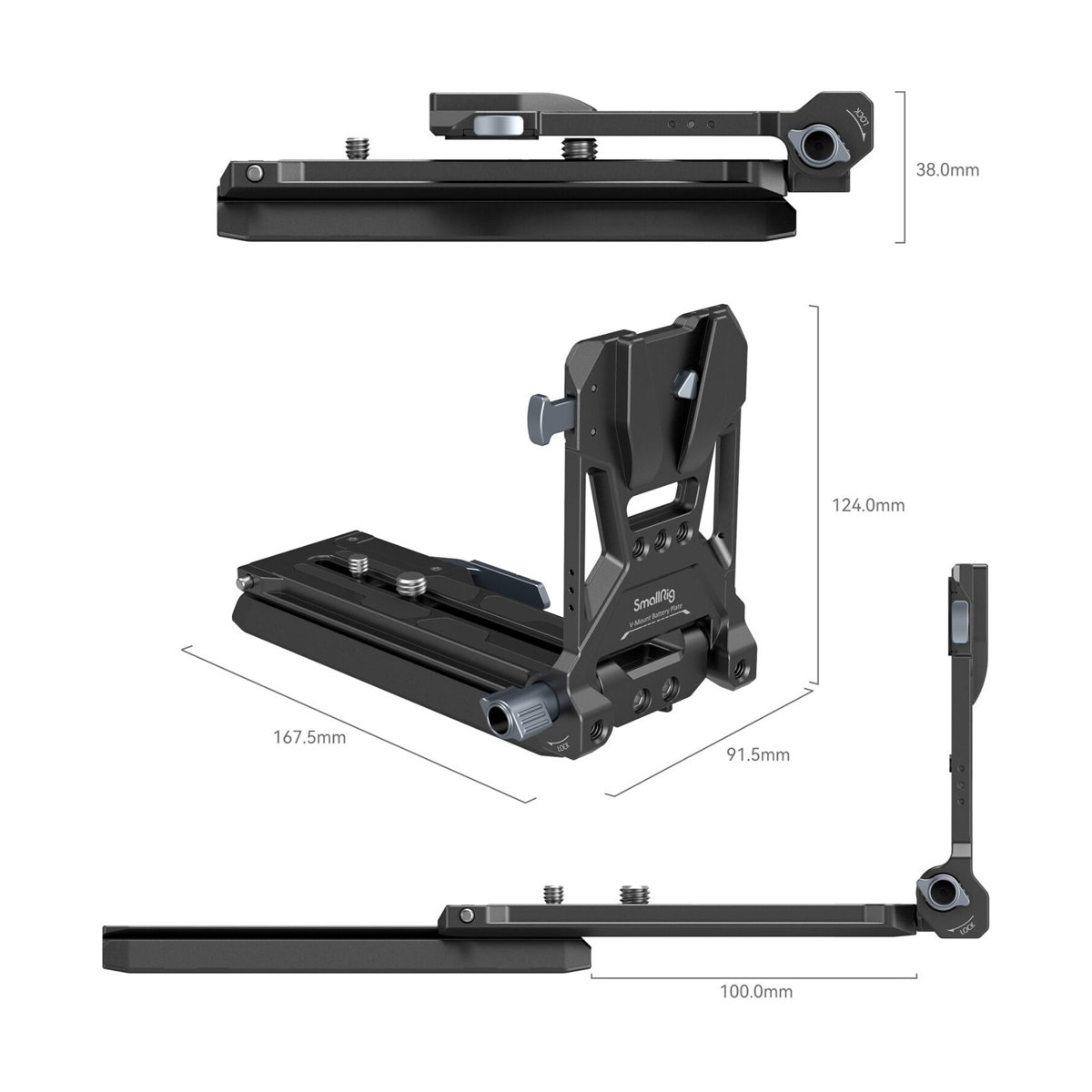 SmallRig V-Lock Battery Plate with 15mm LWS Base Kit for Small Cinema Cameras-4323 thumbnail 2