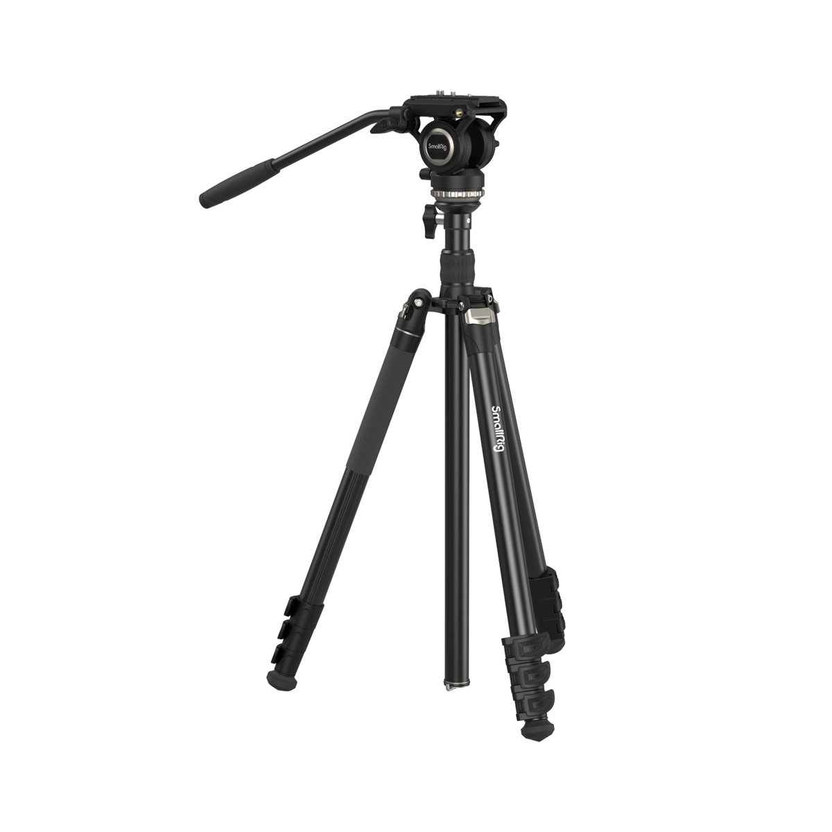 SmallRig CT210 Video Tripod with Fluid Head and Reversible Center Column-4475