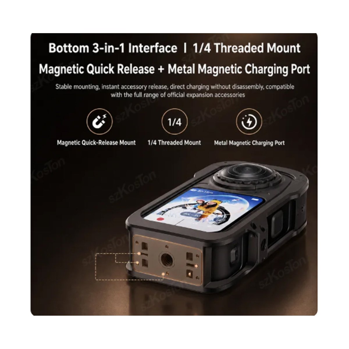 Aluminum Alloy Protective Cage for Insta360 X6 thumbnail 2