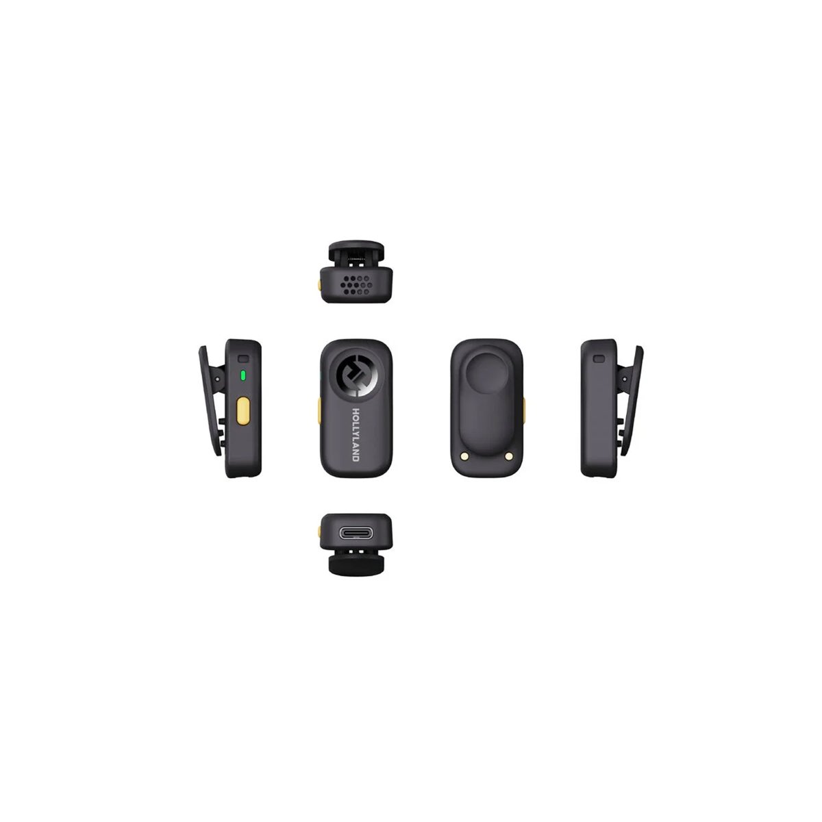 Hollyland LARK A2 Mini Duo Wireless Microphone (2TX + 1 USB-C RX) – Space Gray thumbnail 2