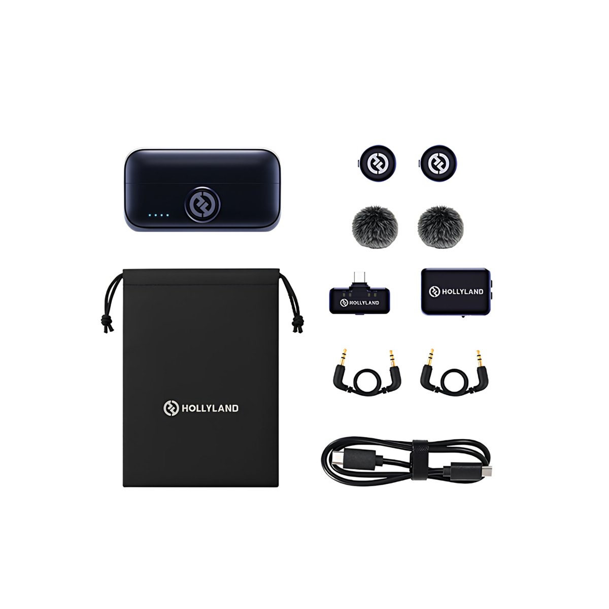 Hollyland LARK M3 Combo 2TX&2RX Wireless Microphone System with 2 Clip-On Mic/Transmitters, 1 USB Receiver & 1 Camera Receiver (2.4 GHz) thumbnail 2