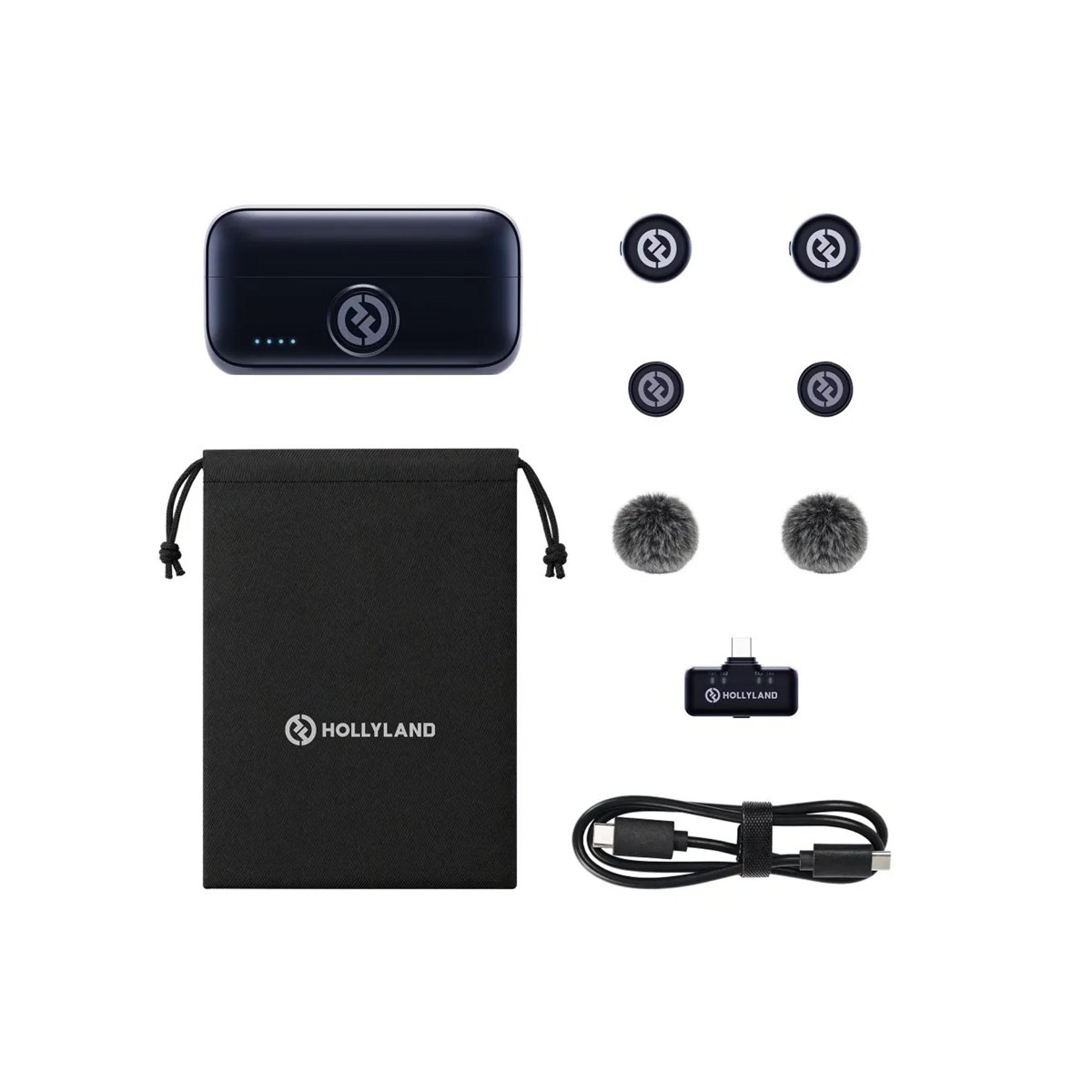 Hollyland LARK M3 Combo 2TX&1RX Wireless Microphone System with 2 Clip-On Mic/Transmitters & 1 USB Receiver (2.4 GHz) thumbnail 2