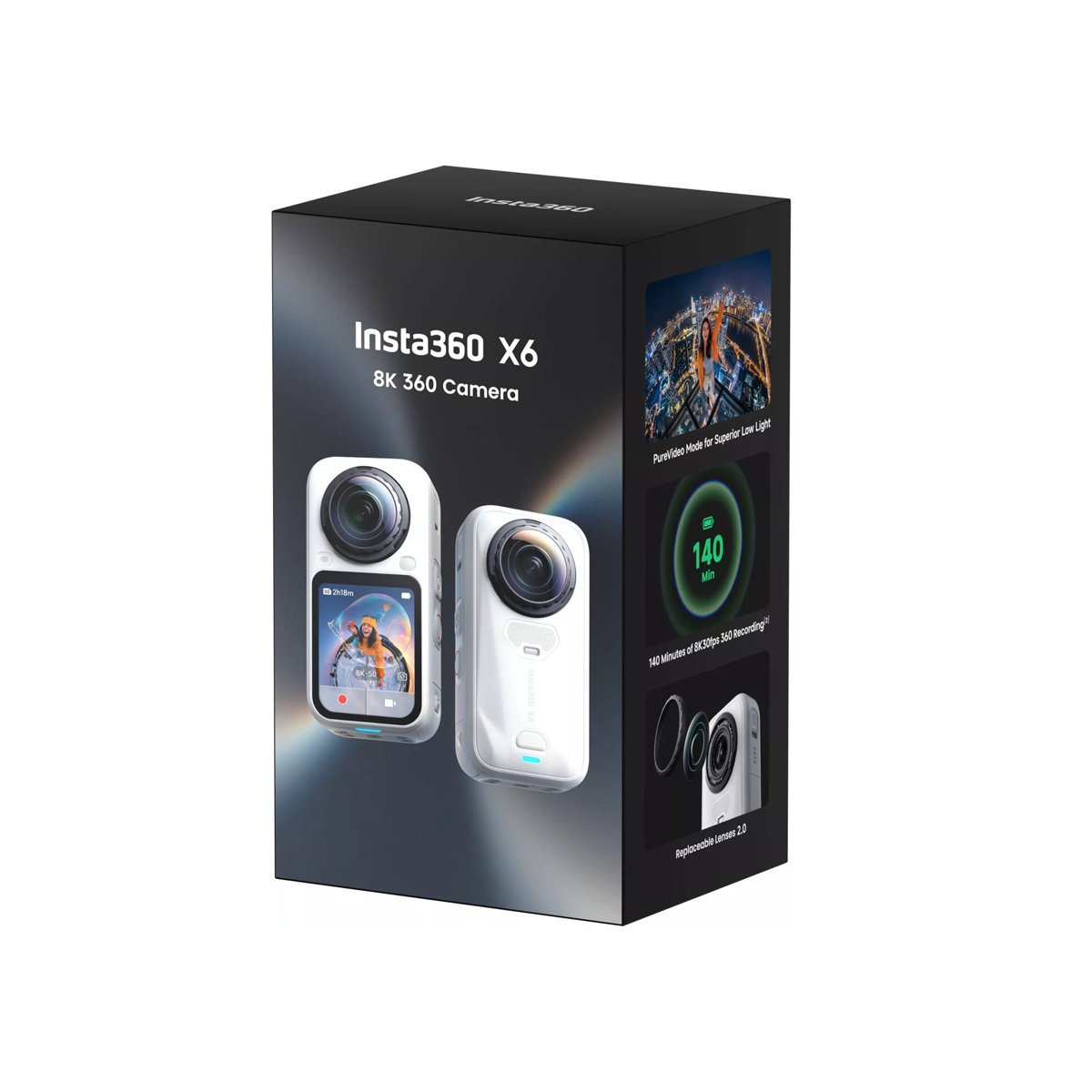 Insta360 X6 360° Waterproof 8K Action Camera Standard Bundle - Arctic White thumbnail 2