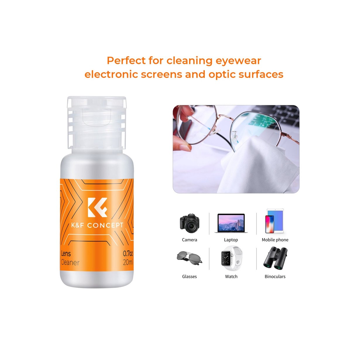 K&F Concept Camera Sensor & Lens Cleaning Liquid 20ml â SKU.1699
