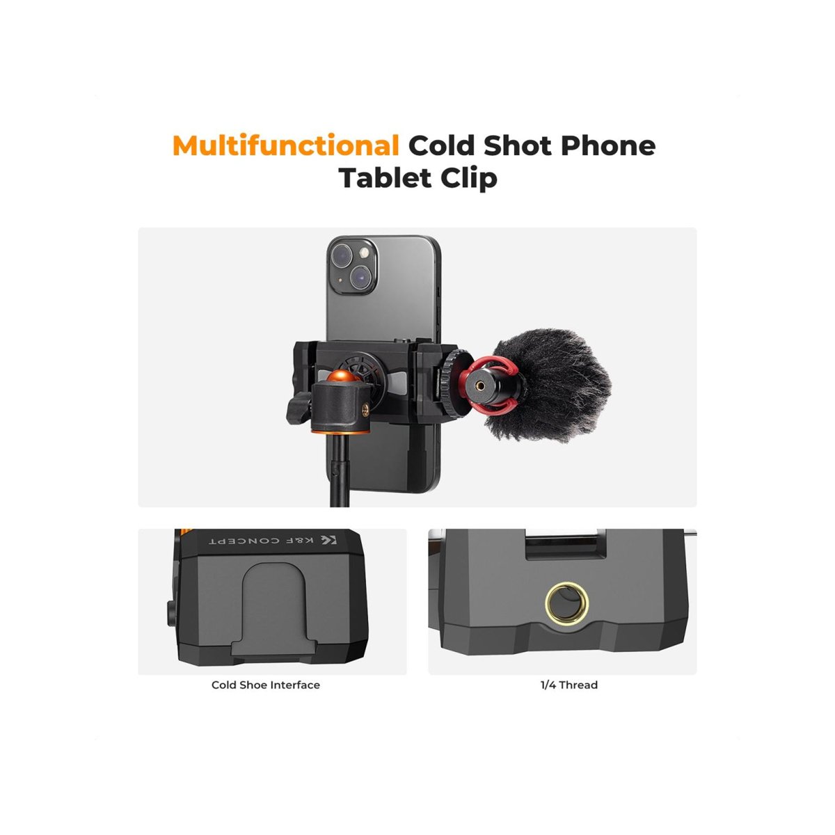 K&F Concept Tablet & Phone Tripod Mount Adapter – KF31.095 thumbnail 2
